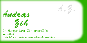 andras zih business card